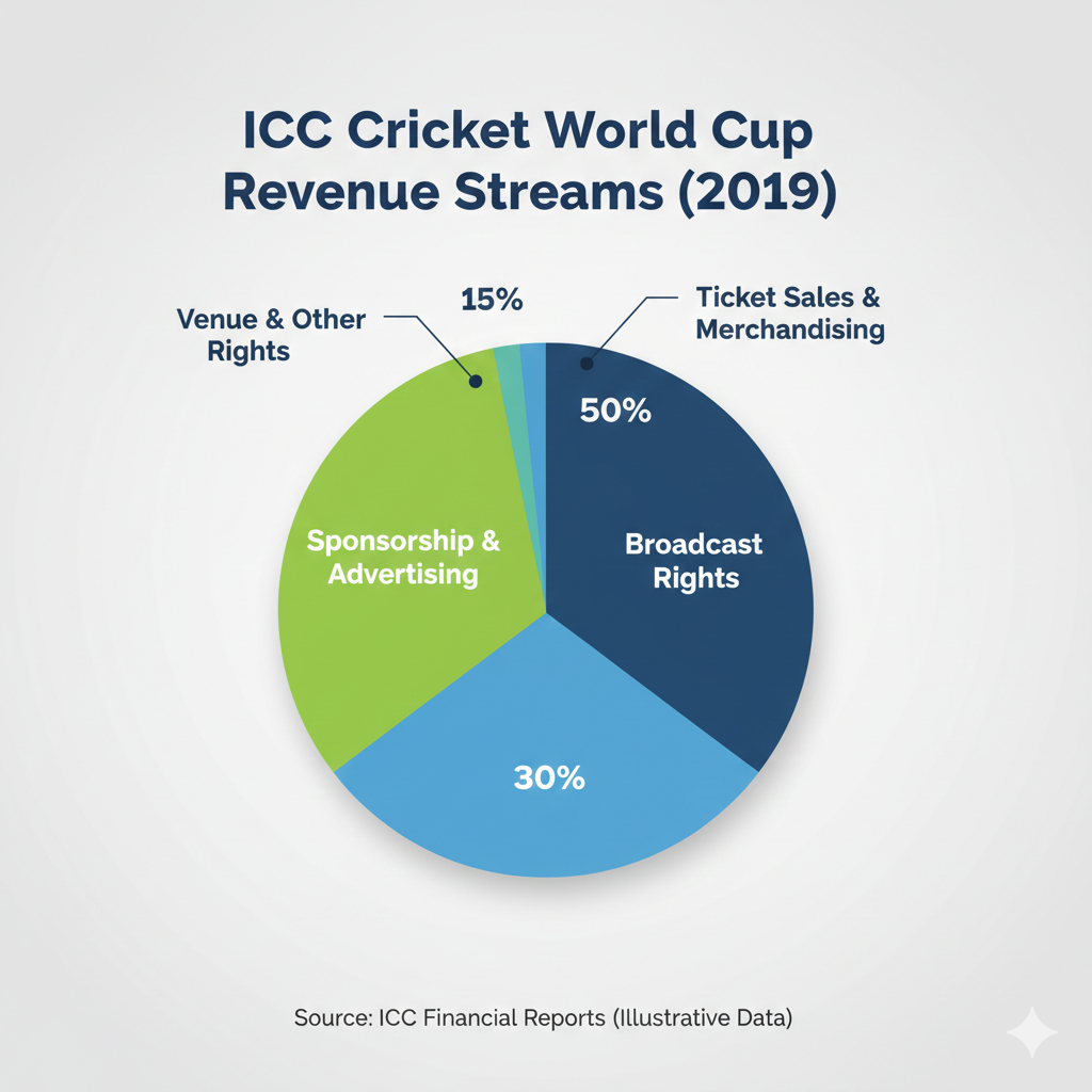icc world cup reveneue streams 2019 graph