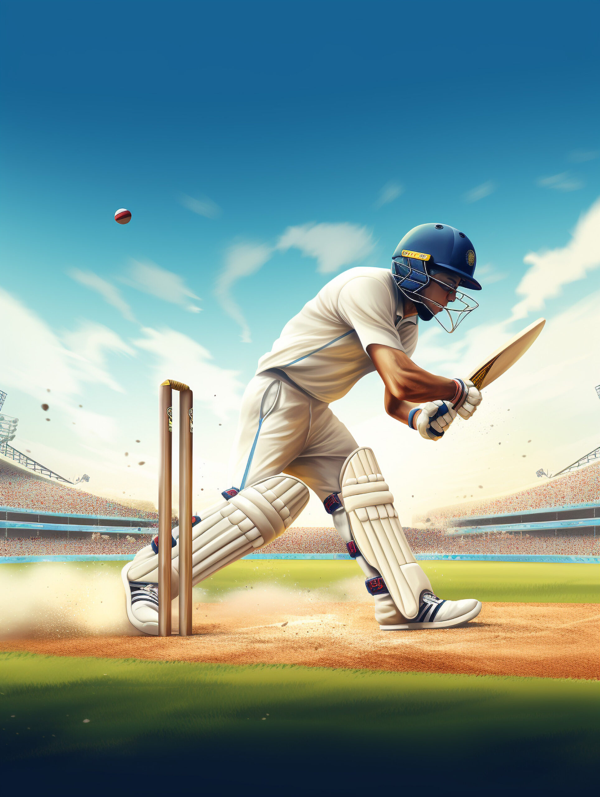 Cricket stadium with players and cheering fans representing cricket news analysis and stories on Cricketblogin